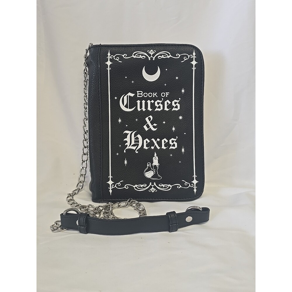 Hot Topic BioWorld Book Of Curses and Hexes Crossbody Bag Chain Strap Gothic